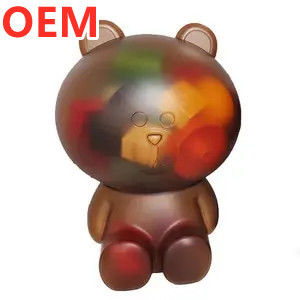 Maatwerk OEM-ontwerp Cartoon popcornemmer Plastic 3D Cartoon popcornemmer