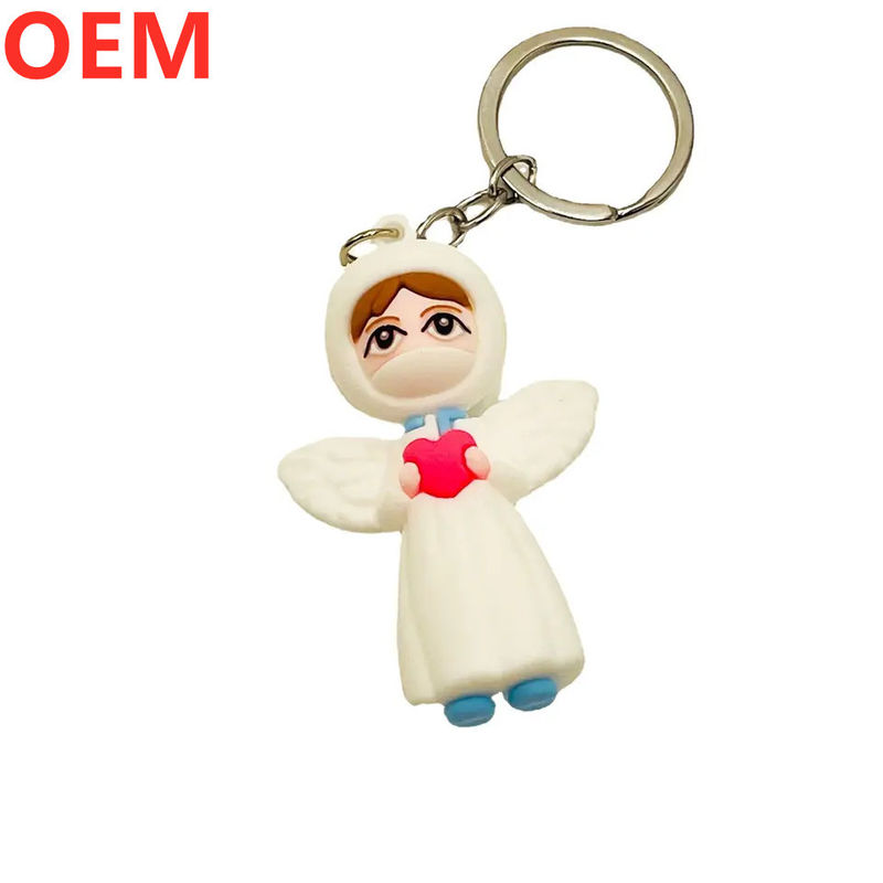 Op maat gemaakte 3d plastic creatieve cartoon sleutelsleutelring sleutelsleutelhanger OEM fabriek Groothandel plastic cartoon sleutelsleutelhanger