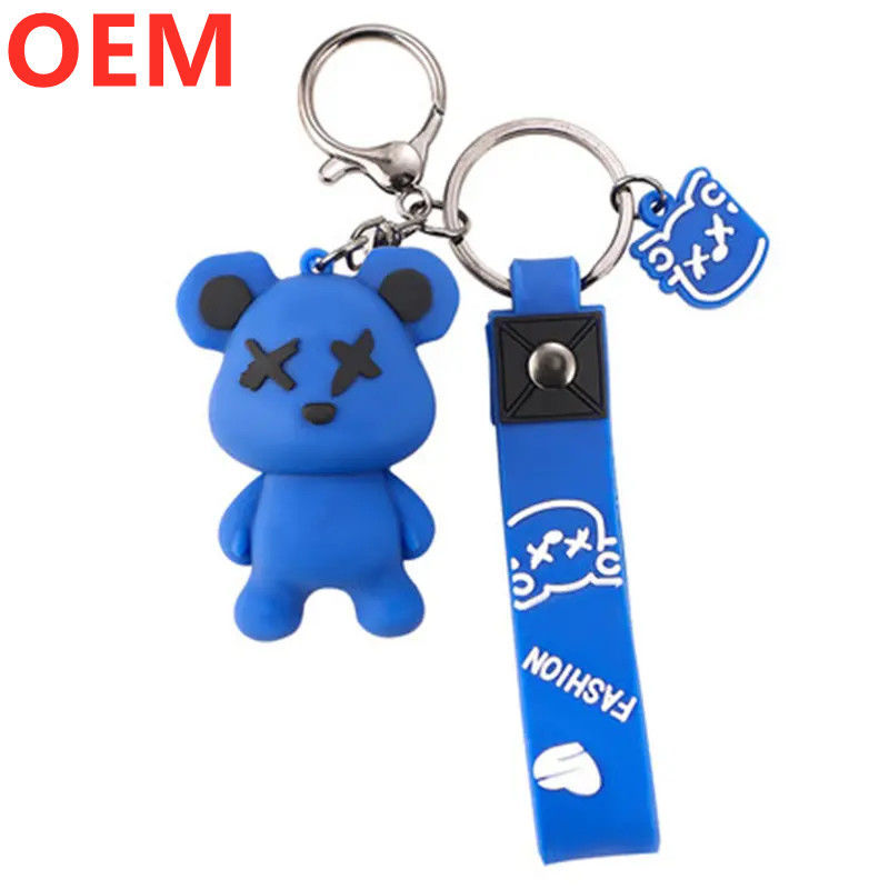 Op maat gemaakte 3d plastic creatieve cartoon sleutelsleutelring sleutelsleutelhanger OEM fabriek Groothandel plastic cartoon sleutelsleutelhanger