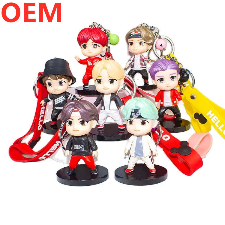 Op maat gemaakte 3d plastic creatieve cartoon sleutelsleutelring sleutelsleutelhanger OEM fabriek Groothandel plastic cartoon sleutelsleutelhanger