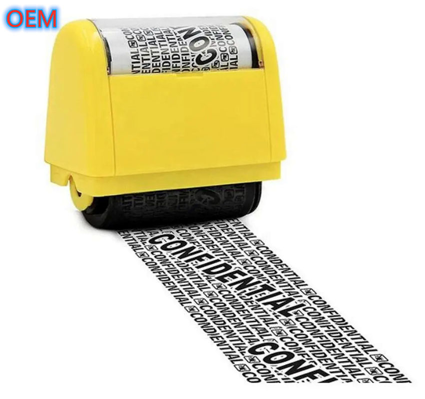 Custom Office ID Guard Pre-Inked Roller Stamp OEM Design Identiteit Diefstal Bescherming Roller Stamp