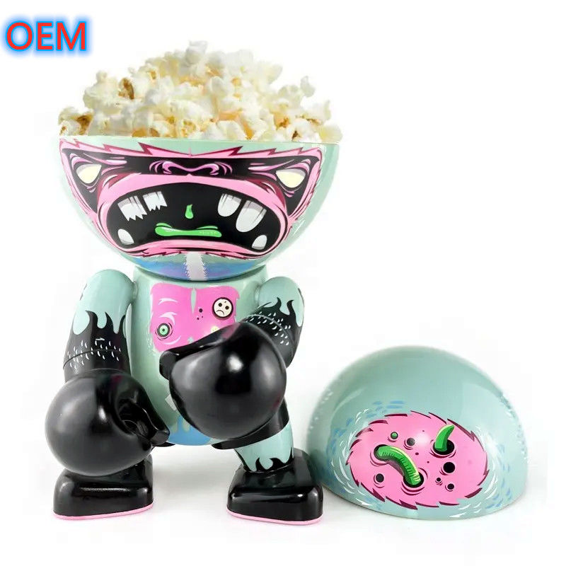 Cartoon Popcorn Bucket Aanpassing, OEM Design Hoogwaardige Plastic Popcorn Bucket