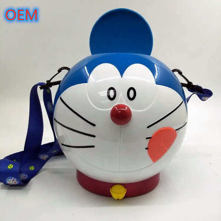 3d cartoon herbruikbare popcorn emmers Customization OEM design Plastic container Popcorn emmers