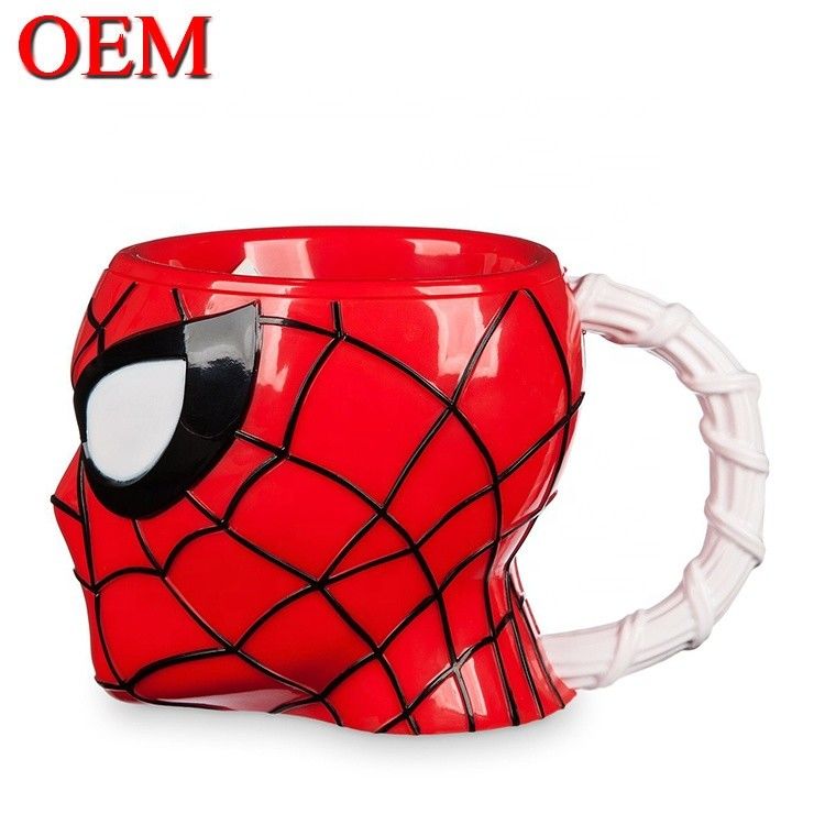 Op maat gemaakte filmster Spiderman Plastic Popcorn Container Bucket met deksel