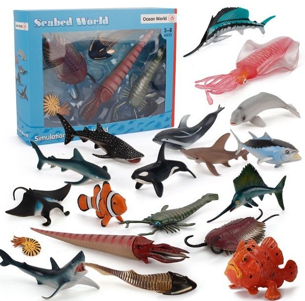 OEM fabriek op maat Simulatie Zeeleven Dieren Model Kit Actie Figuren Miniatuur Onderwijs