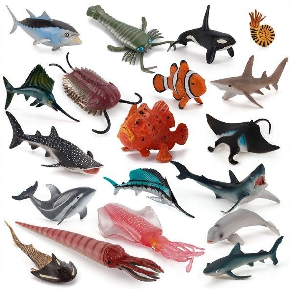 OEM fabriek op maat Simulatie Zeeleven Dieren Model Kit Actie Figuren Miniatuur Onderwijs