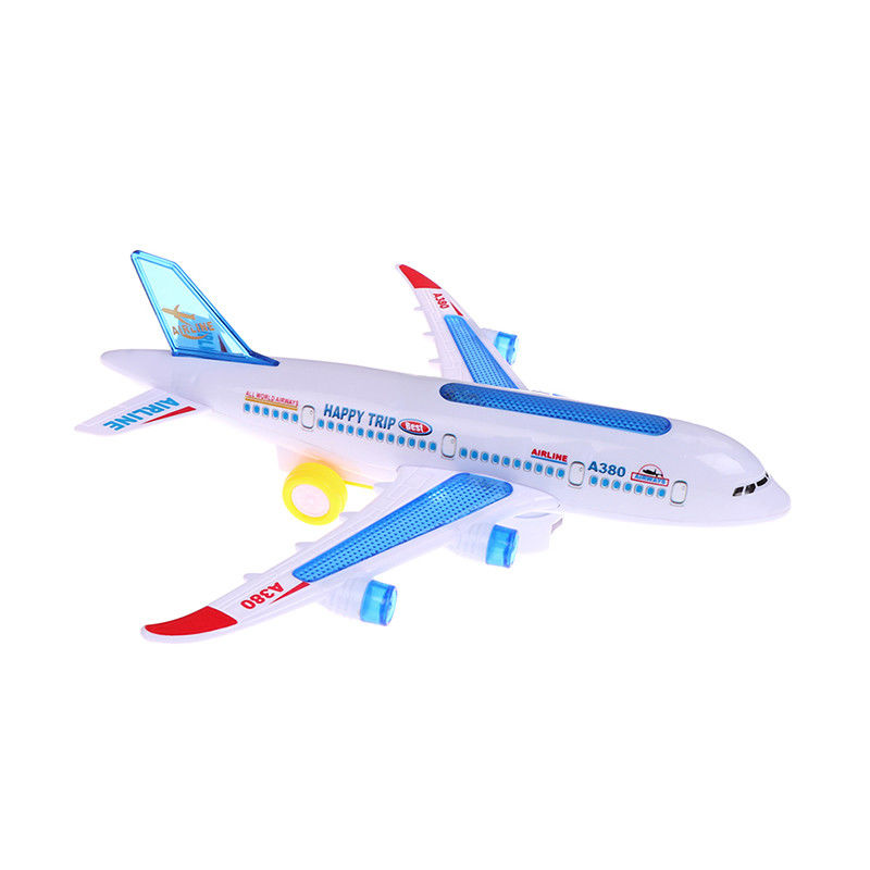 DIY Assembly Airbus Aircraft Autopilot Flash Sound Muziekverlichting Speelgoed Elektrisch vliegtuig Speelgoed Voor kinderen Kinderen