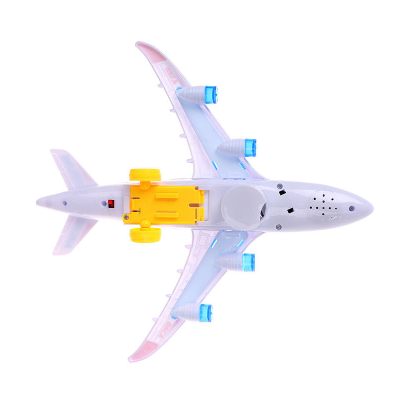 DIY Assembly Airbus Aircraft Autopilot Flash Sound Muziekverlichting Speelgoed Elektrisch vliegtuig Speelgoed Voor kinderen Kinderen