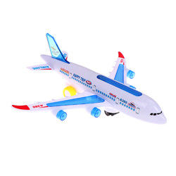 DIY Assembly Airbus Aircraft Autopilot Flash Sound Muziekverlichting Speelgoed Elektrisch vliegtuig Speelgoed Voor kinderen Kinderen