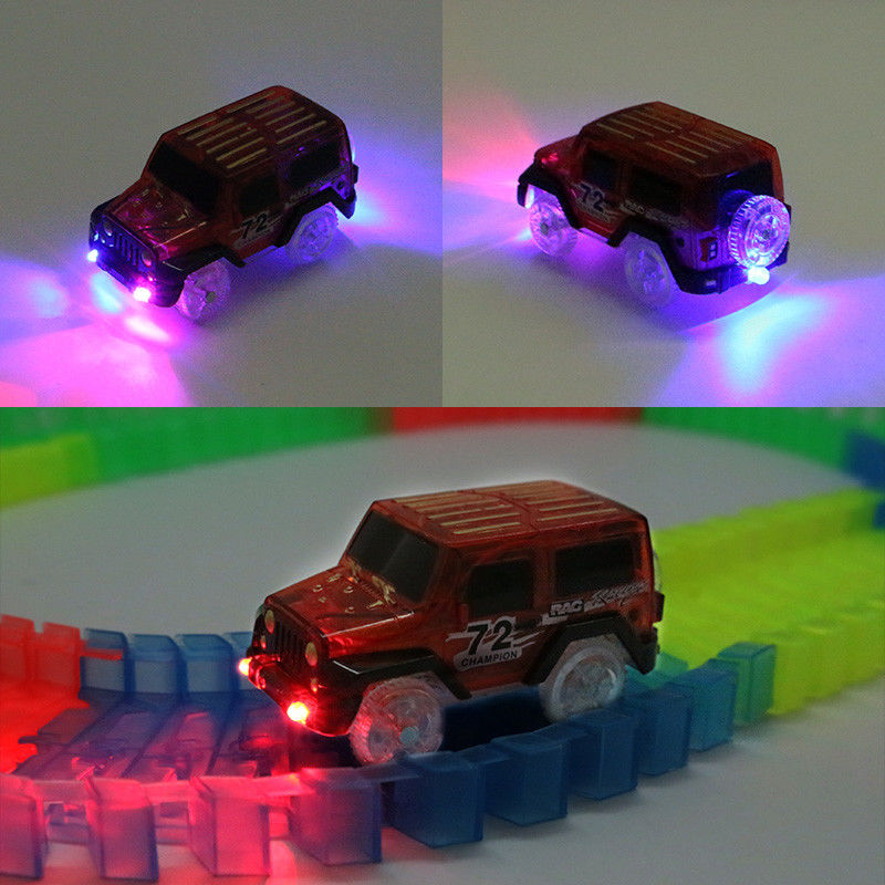 Custom LED Light Up Cars Speelgoed met knipperende lichten Fancy DIY Toy Cars Kid