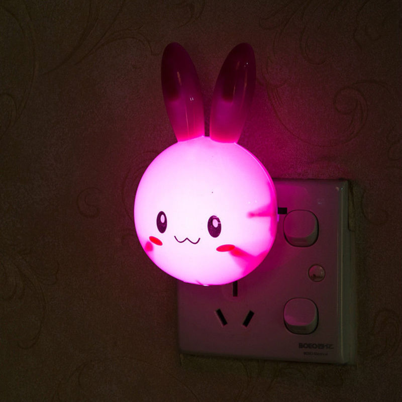 Speelgoedfabrikant aangepaste LED Rabbit Night Lamp Schakelaar ON/OFF Wandlicht Bedlamp