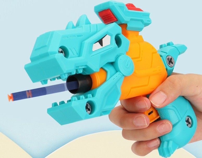 Oem Kinders speelgoed pistool DIY Baby demontage dinosaurus zachte kogel wapens speelgoed EVA spons puzzel geassembleerd pistool model