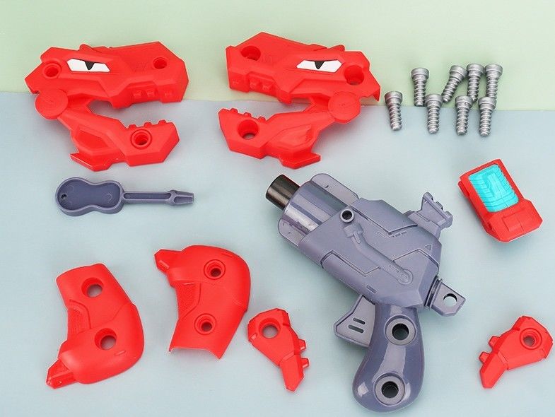 Oem Kinders speelgoed pistool DIY Baby demontage dinosaurus zachte kogel wapens speelgoed EVA spons puzzel geassembleerd pistool model