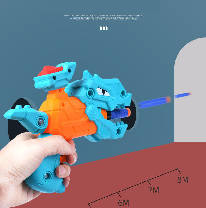 Oem Kinders speelgoed pistool DIY Baby demontage dinosaurus zachte kogel wapens speelgoed EVA spons puzzel geassembleerd pistool model