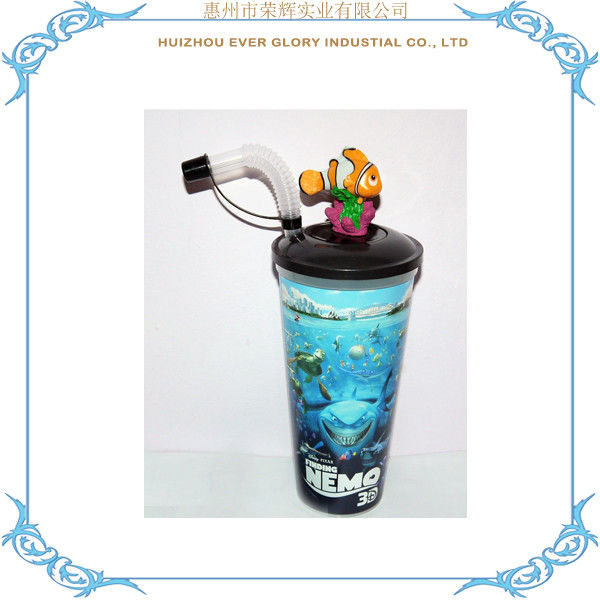 OEM 3D Collectieve Designer Speelgoed Custom Je eigen Plastic Cup 3D Cartoon Drink Cup