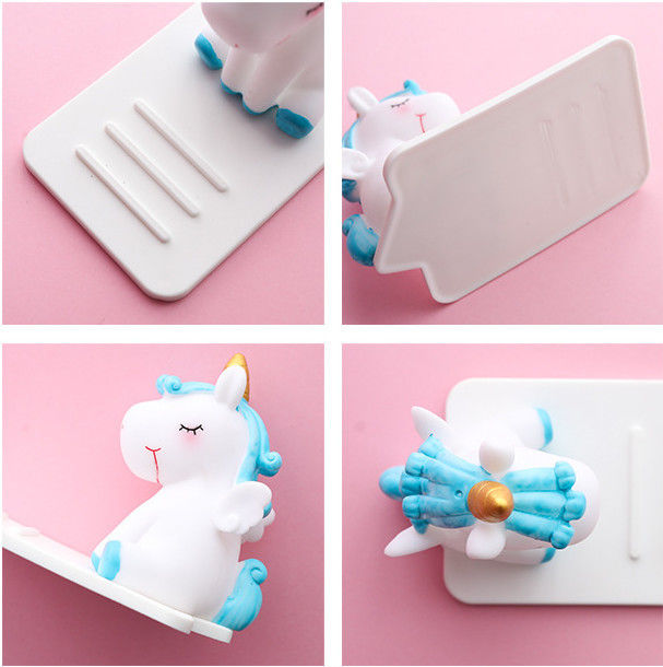 Cartoon Silicone Lazy Mobile Phone Holder Eenhoorn Autodesktop Multifunctioneel Verstelbaar Beugel Niet-glijstaande