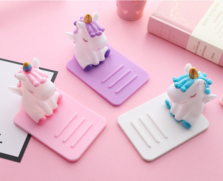 Cartoon Silicone Lazy Mobile Phone Holder Eenhoorn Autodesktop Multifunctioneel Verstelbaar Beugel Niet-glijstaande