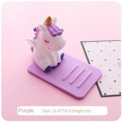 Cartoon Silicone Lazy Mobile Phone Holder Eenhoorn Autodesktop Multifunctioneel Verstelbaar Beugel Niet-glijstaande