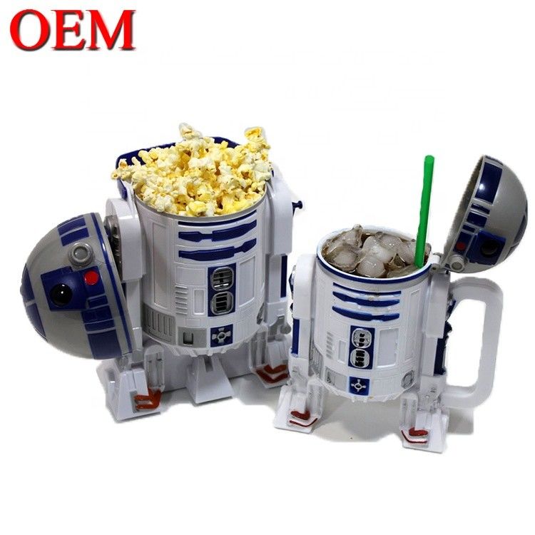 Fabriek goedgekeurd FAMA maatwerk Plastic Popcorn Cup Containers Popcorn Emmers Met Deksels