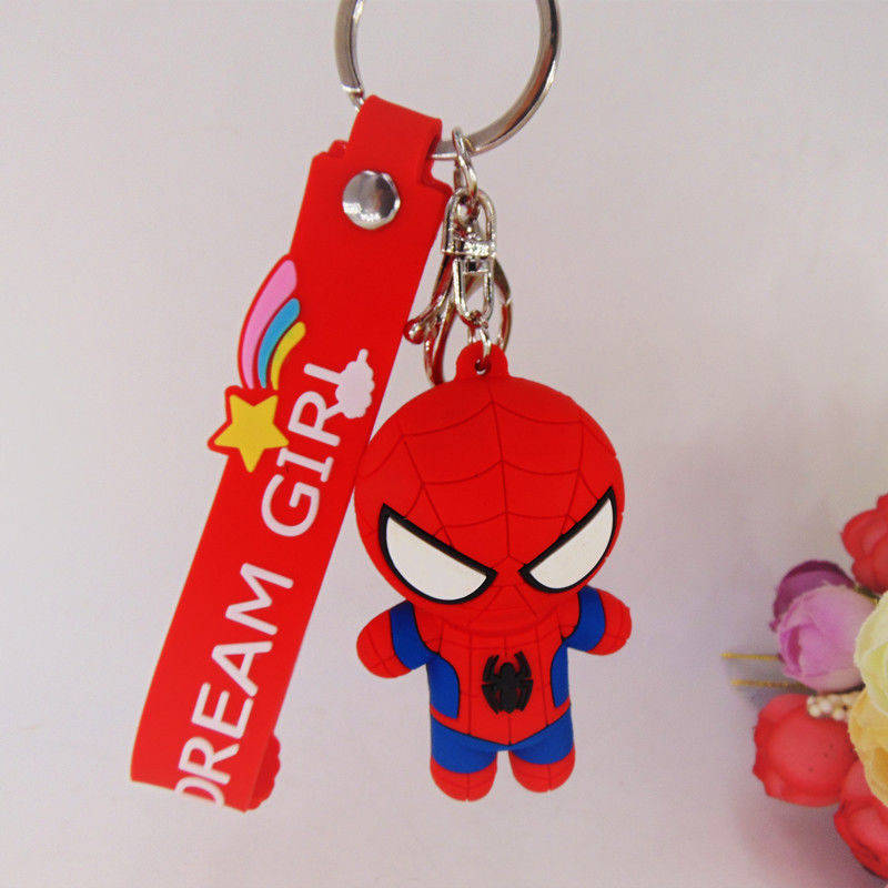 aangepast speelgoed maken 3D Cartoon Anime Captain America Rubber Sleutelhanger Custom PVC Sleutelhanger