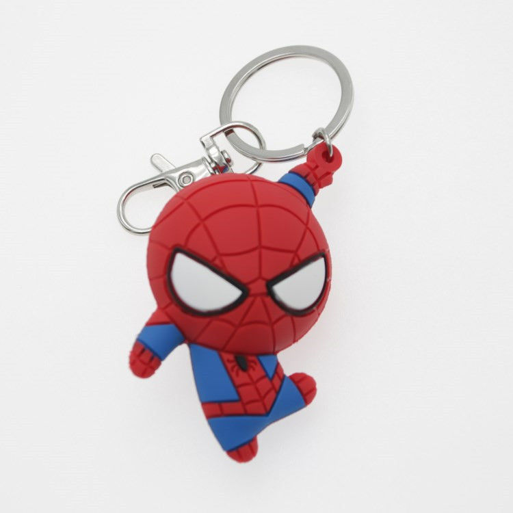 aangepast speelgoed maken 3D Cartoon Anime Captain America Rubber Sleutelhanger Custom PVC Sleutelhanger