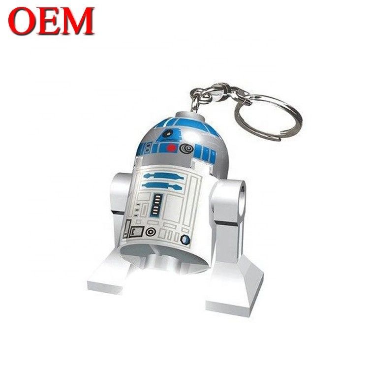Custom vinyl speelgoed maken 3D LED Cartoon Sleutelhanger Accessoires Plastic Keyring For Bags