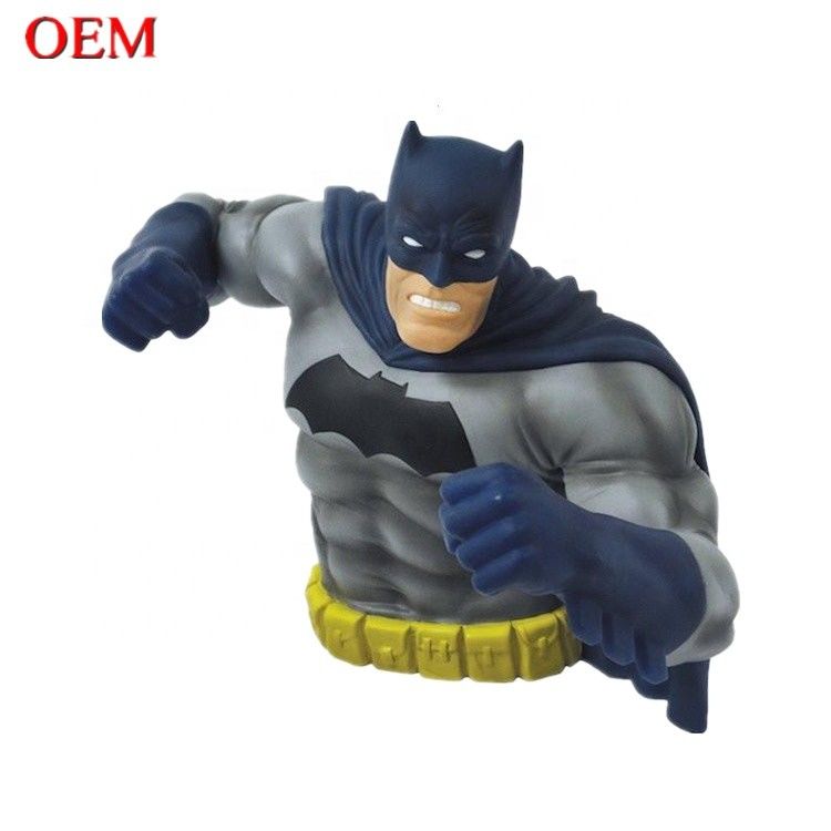 Custom Toy Manufacturer custom 3D Bat-Man Toy Money Box Figures oem plastic beeldje