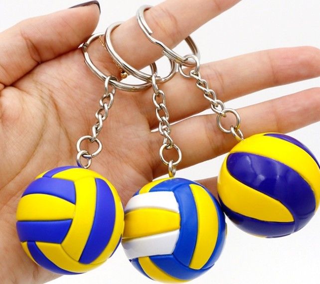 Fabriek 3D mini balvormige sleutelhanger maak je eigen ontwerp pvc sleutelhanger custom