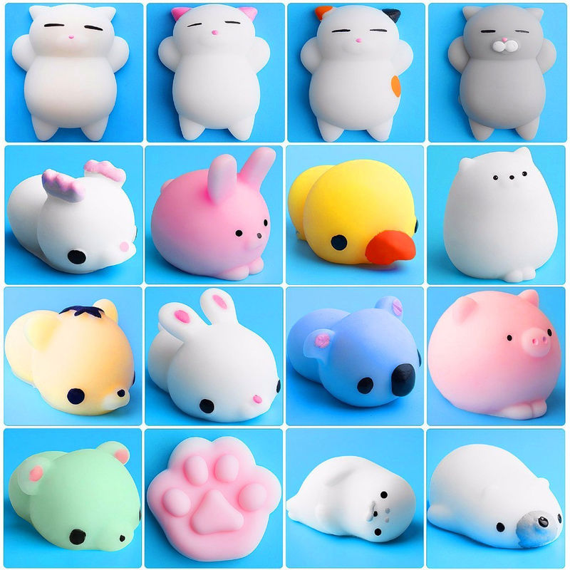 OEM fabriek aangepast Animal Antistress Slimy Squeeze Toys Grappige speelgoed Mini Mochi Squishy speelgoed