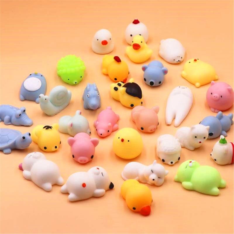 OEM fabriek aangepast Animal Antistress Slimy Squeeze Toys Grappige speelgoed Mini Mochi Squishy speelgoed