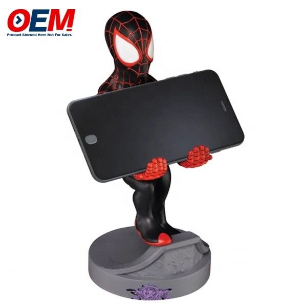 Spidman mobiele telefoonhouder gemaakt bureau kantoor thuis desktop speelgoed OEM pvc telefoonhouder figuur