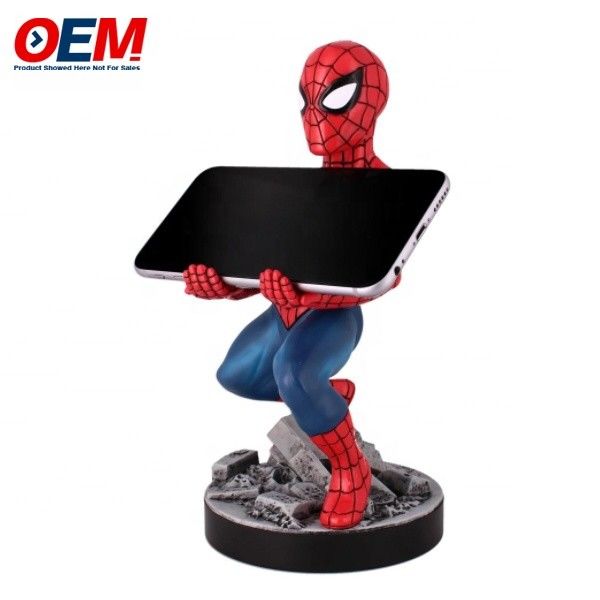 Spidman mobiele telefoonhouder gemaakt bureau kantoor thuis desktop speelgoed OEM pvc telefoonhouder figuur