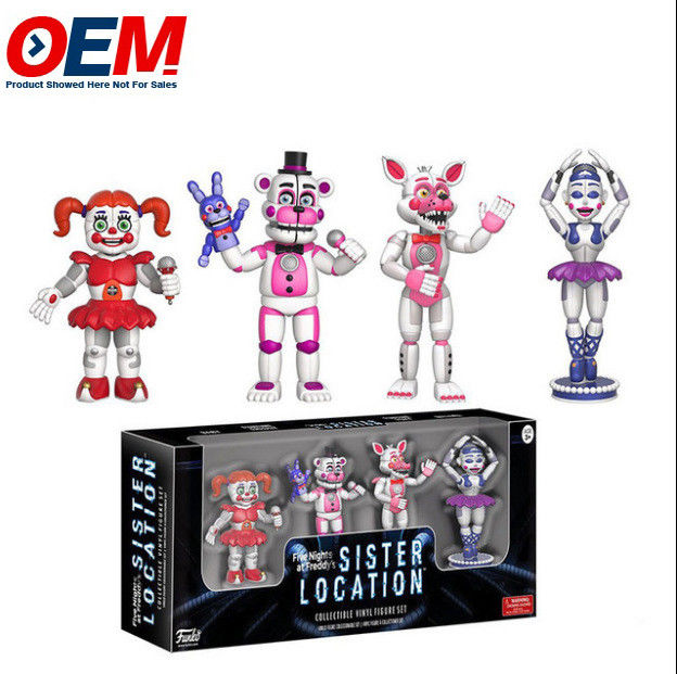 Op maat gemaakt OEM Hot sell Nieuwe aankomst Vijf nachten bij Freddy Action Figures 4pcs/pack FNAF Toy Model PVC Action Figure