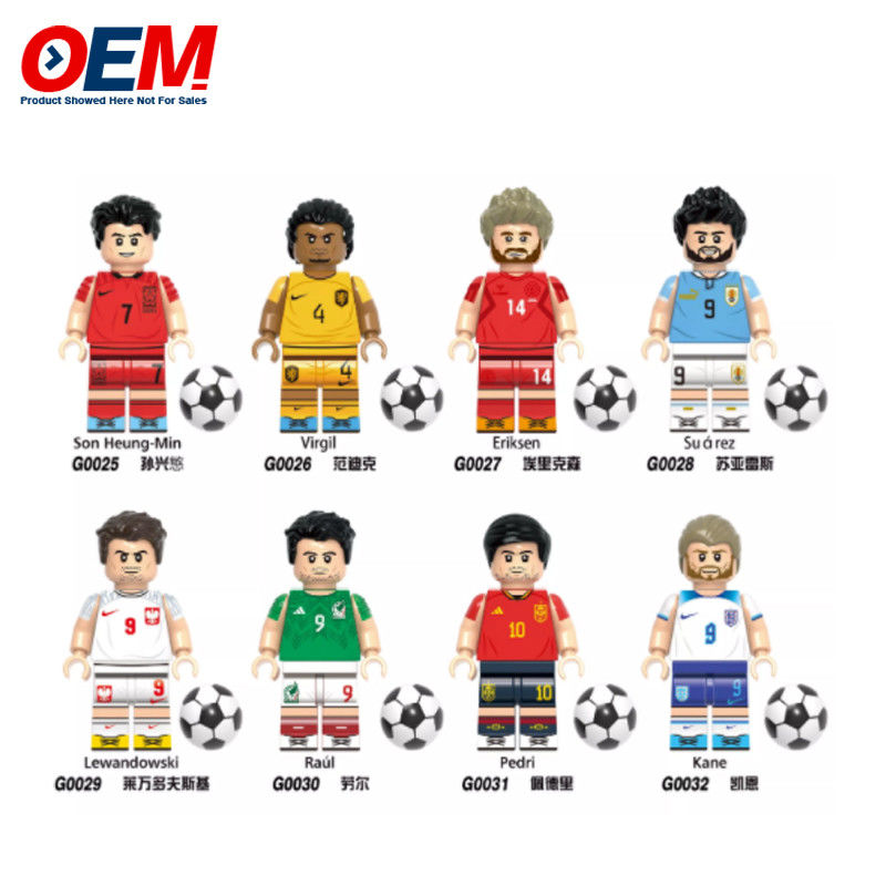 CustomG0104 XT1003 Nieuwe beroemde voetballer Neymar Messi Ronaldo Suarez Karakter Mini Block Figuur Plastic Toy
