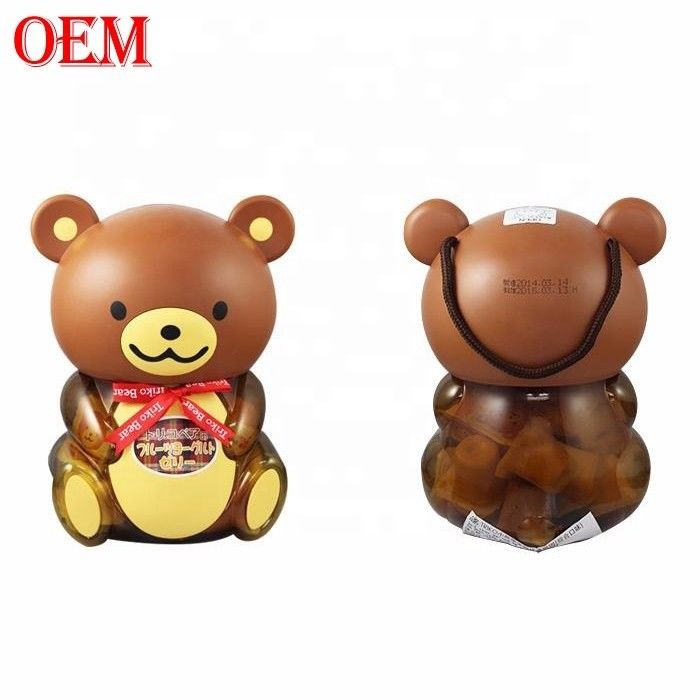 Maker Movie Theatre Plastic PP Animal Shaped Bear Popcorn Containers met deksel