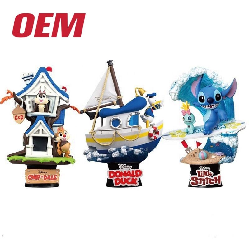 Customized 15cm  Scene Collection Toys With Base OEM PVC Classical Desk Decoration Figurines Made Plastic Models Factory