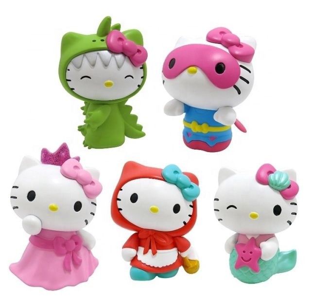 Custom OEM Made PVC Cute Mini Plastic Cartoon Kitty cat Toy For Child Manufacturer