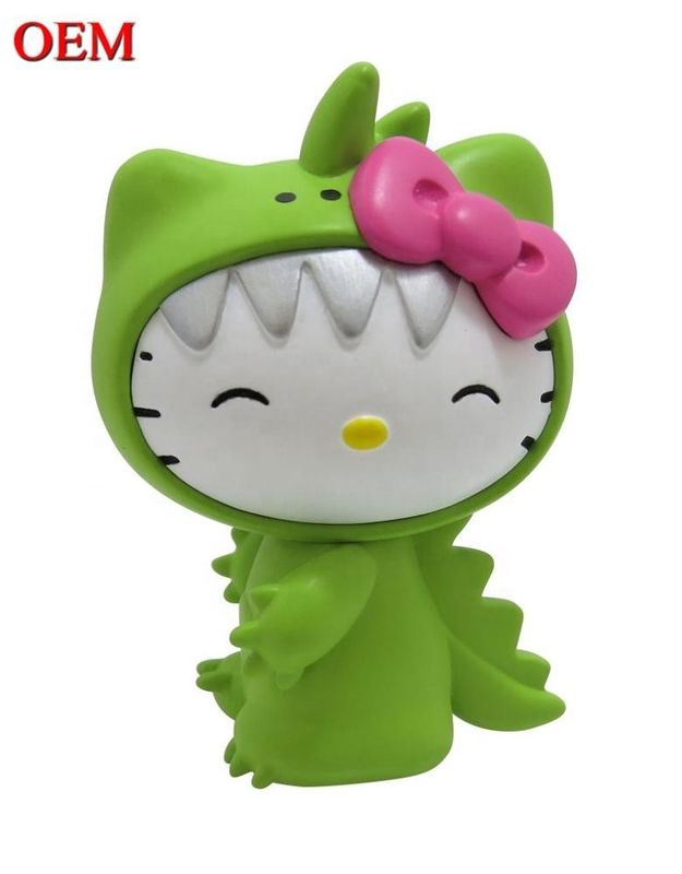 Custom OEM Made PVC Cute Mini Plastic Cartoon Kitty cat Toy For Child Manufacturer