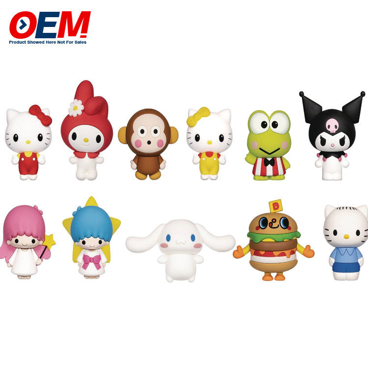 Custom PVC Cute Mini Figuur OEM Plastic Cartoon Toy Maak 5cm Hoogte Plastic Toy