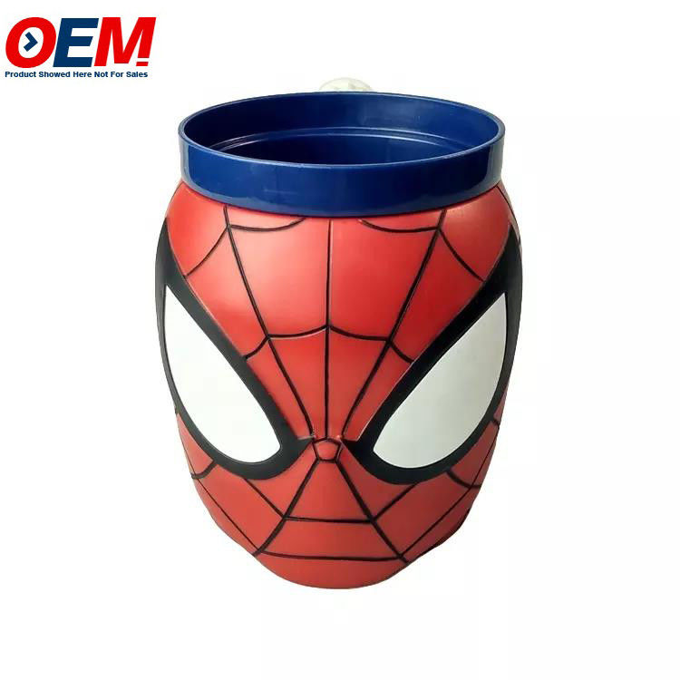 Plastic 3D Figuur Popcorn Bucket Container in de vorm van held Captain Character Mug Leverancier