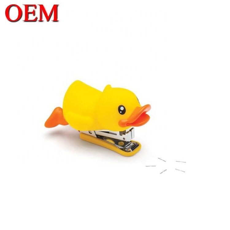 Plastic Duck Cartoon Shape Office Stapler OEM Plastic Animal Toy School Stapler Voor Studenten