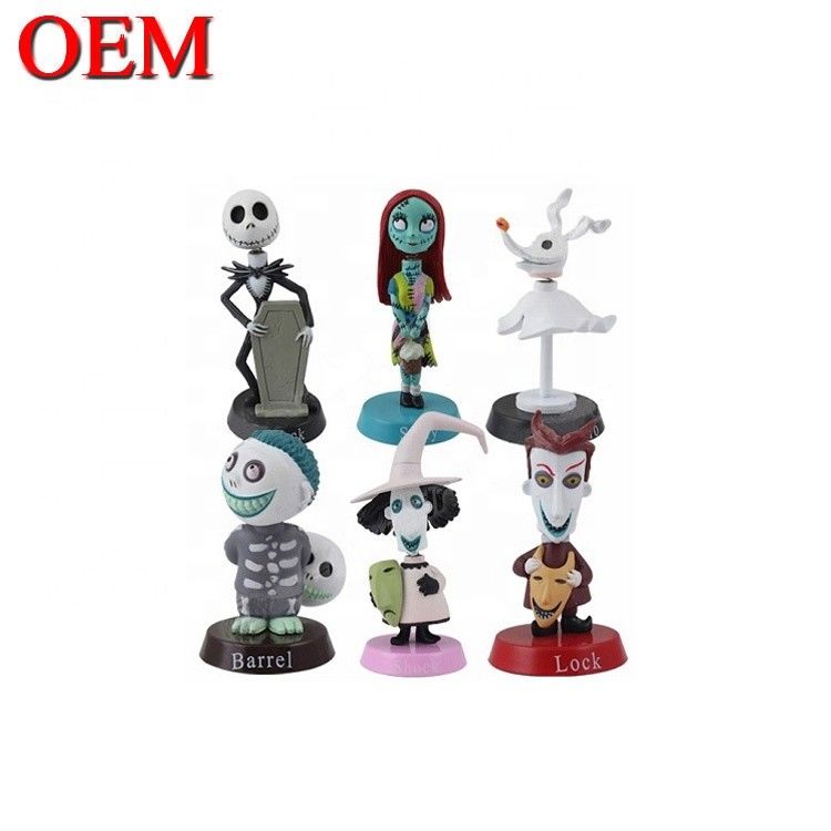 Custom Christmas Cake Topper Toys Set OEM Verjaardagsfeest Cupcakes Figurines Bobble Heads Toys Doll Set