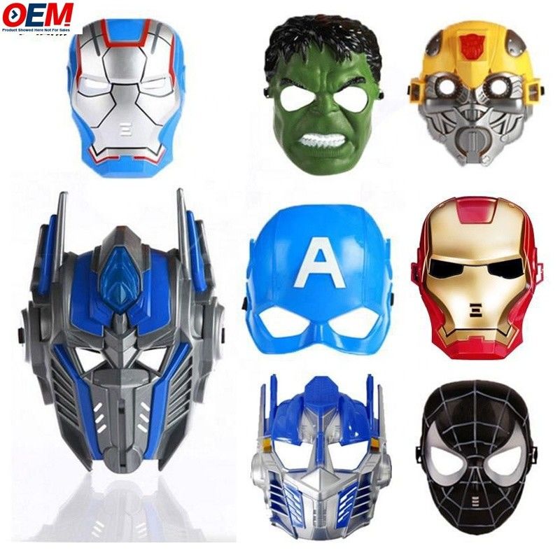 Custom Halloween Masks PVC Superhero Spider Iron Hero Hulk Captain America Masks Cosplay kostuums Gezichtmasker