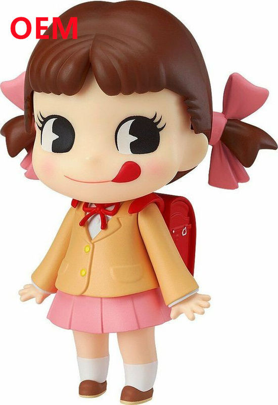 Op maat gemaakt 3d PVC speelgoed OEM Plastic Collection Anime personages maken 10 cm hoog schattig meisje figuur