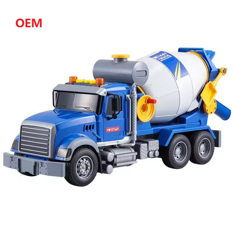 Gepersonaliseerde Mixer Truck Kleur Plastic Pull Back Car Toys Voor Kinderen Alleen OEM
