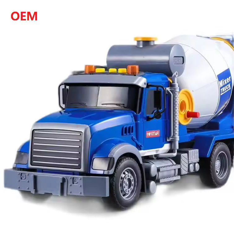 Gepersonaliseerde Mixer Truck Kleur Plastic Pull Back Car Toys Voor Kinderen Alleen OEM
