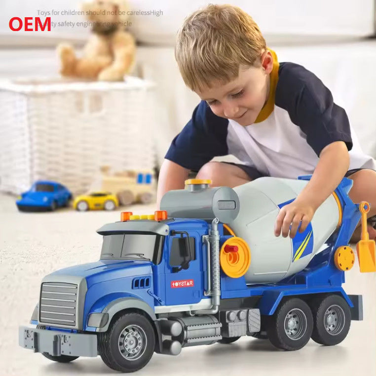 Gepersonaliseerde Mixer Truck Kleur Plastic Pull Back Car Toys Voor Kinderen Alleen OEM