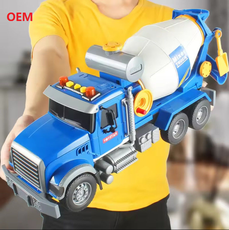 Gepersonaliseerde Mixer Truck Kleur Plastic Pull Back Car Toys Voor Kinderen Alleen OEM