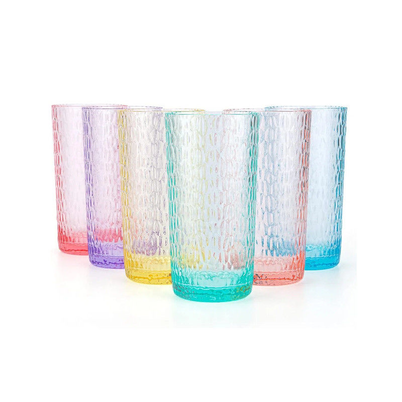 Acryl tumbler met deksel en stro dubbele wand gemengde kleur herbruikbare plastic bekers met uw eigen ontwerp