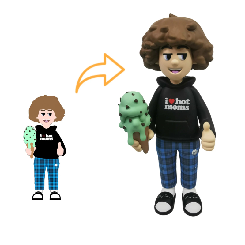 Op Maat Gemaakte Plastic Speelgoed PVC Figuur met 3D Digitaal Boetseren MOQ 5000 STUKS en Aangepaste Grootte